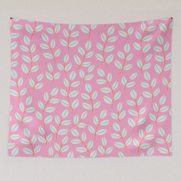 Item preview, Pink Chinese Leaves Pattern  designed and sold by FengShuiLounge.