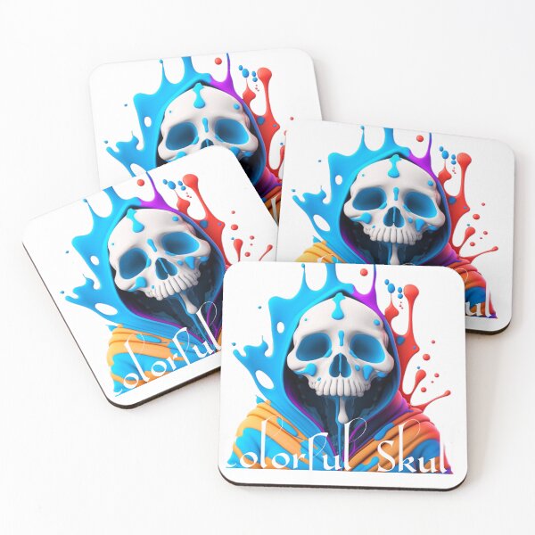 Item preview, Skull colorful designed and sold by ZionFashion.