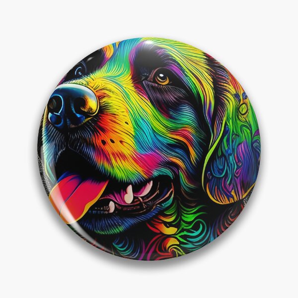 Item preview, Colorful trippy dog portrait illustration psychedelic 16 designed and sold by vishalraifx.