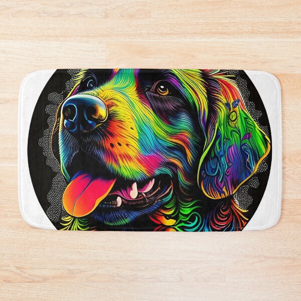 Item preview, Colorful trippy dog portrait illustration psychedelic 16 designed and sold by vishalraifx.