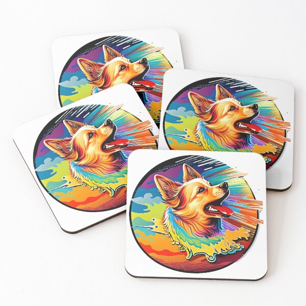 Item preview, Colorful trippy dog portrait illustration psychedelic 17 designed and sold by vishalraifx.