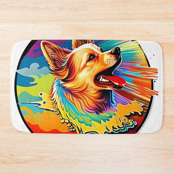 Item preview, Colorful trippy dog portrait illustration psychedelic 17 designed and sold by vishalraifx.