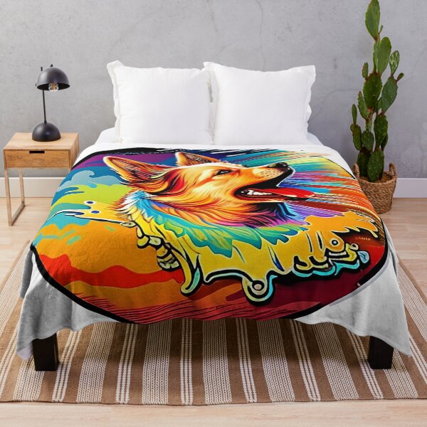 Item preview, Colorful trippy dog portrait illustration psychedelic 17 designed and sold by vishalraifx.