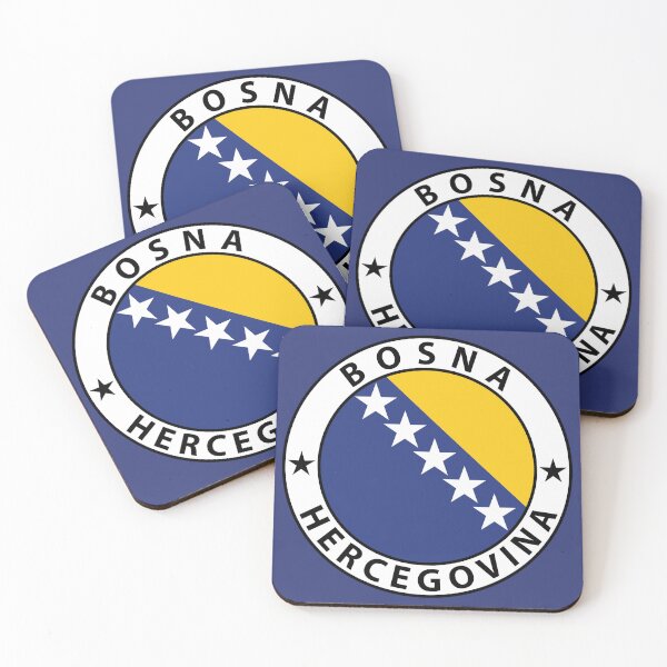 Artikelvorschau, Bosnien und Herzegowina Flagge Wappen entworfen und verkauft von Skykratzer.