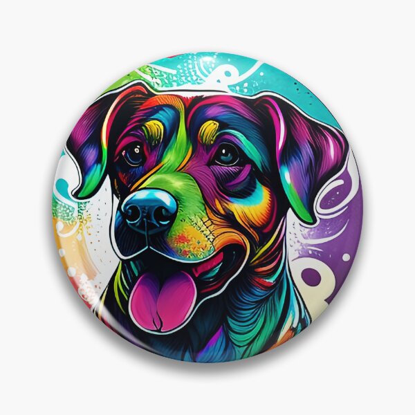 Item preview, Colorful trippy dog portrait illustration psychedelic 18 designed and sold by vishalraifx.