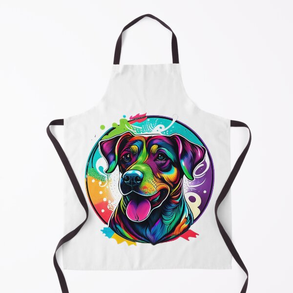 Item preview, Colorful trippy dog portrait illustration psychedelic 18 designed and sold by vishalraifx.