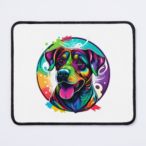 Item preview, Colorful trippy dog portrait illustration psychedelic 18 designed and sold by vishalraifx.