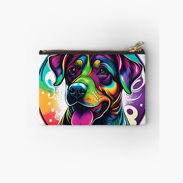 Item preview, Colorful trippy dog portrait illustration psychedelic 18 designed and sold by vishalraifx.
