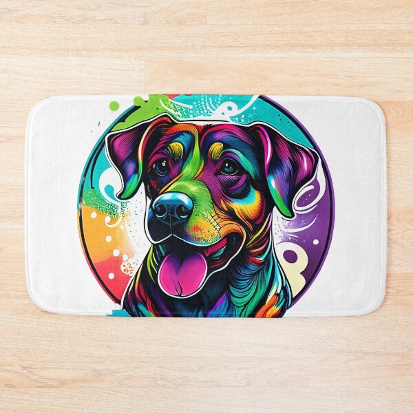 Item preview, Colorful trippy dog portrait illustration psychedelic 18 designed and sold by vishalraifx.