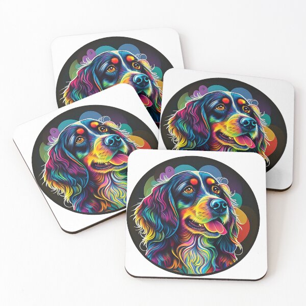 Item preview, Colorful trippy dog portrait illustration psychedelic 19 designed and sold by vishalraifx.