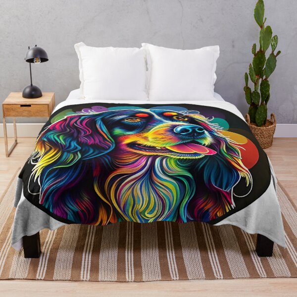 Item preview, Colorful trippy dog portrait illustration psychedelic 19 designed and sold by vishalraifx.