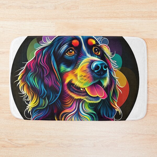Item preview, Colorful trippy dog portrait illustration psychedelic 19 designed and sold by vishalraifx.