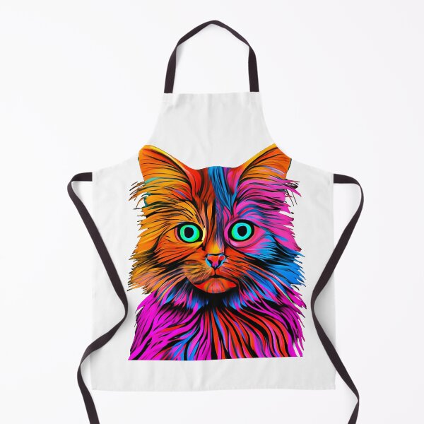 Item preview, Colorful trippy cat portrait illustration psychedelic 20 designed and sold by vishalraifx.