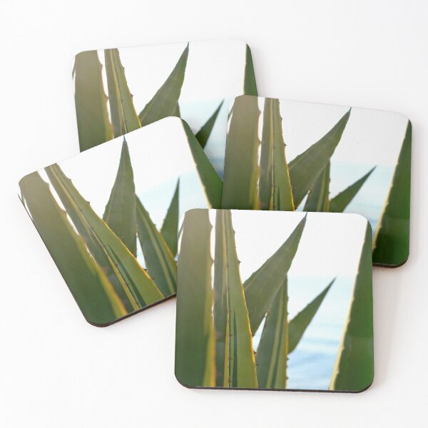 Item preview, Agave cactus with blue sea / Ibiza Nature & Travel Photography  designed and sold by Diana van Neck.