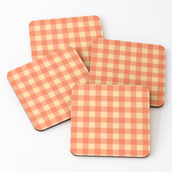 Item preview, Retro 70s Buffalo Plaid Pattern in Orange & Yellow - Hippie Groovy designed and sold by AnyLeck.