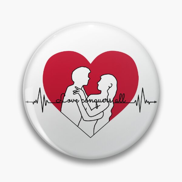 Item preview, ´Love conquers all´ Line Art Graphic Design - Valentine´s Day Theme designed and sold by Kalin-Lyfe.