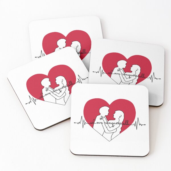 Item preview, ´Love conquers all´ Line Art Graphic Design - Valentine´s Day Theme designed and sold by Kalin-Lyfe.