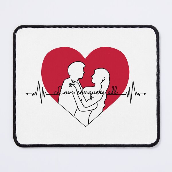 Item preview, ´Love conquers all´ Line Art Graphic Design - Valentine´s Day Theme designed and sold by Kalin-Lyfe.