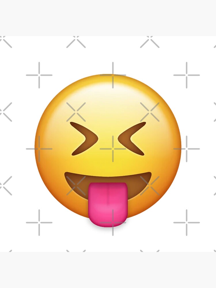 Sticking tongue out emoji | Art Print