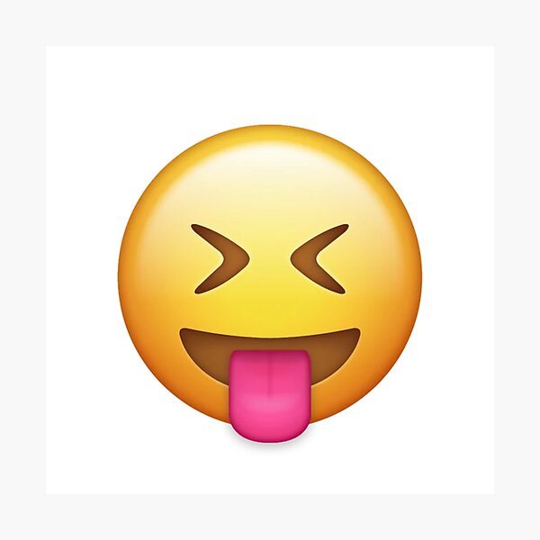 L minas fotogr ficas Sticking Tongue Out Emoji Redbubble