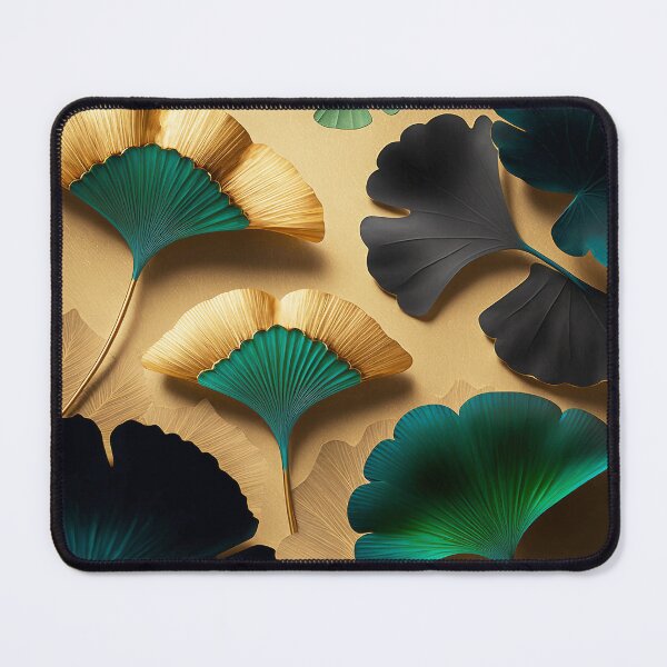 Item preview, Gold and green gingko leaves designed and sold by goldufeenstaub.