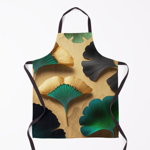 Item preview, Gold and green gingko leaves designed and sold by goldufeenstaub.