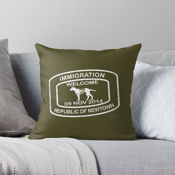 Republic of Newtown - Khaki Throw Pillow