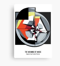 The Meaning of Music (white) Metal Print