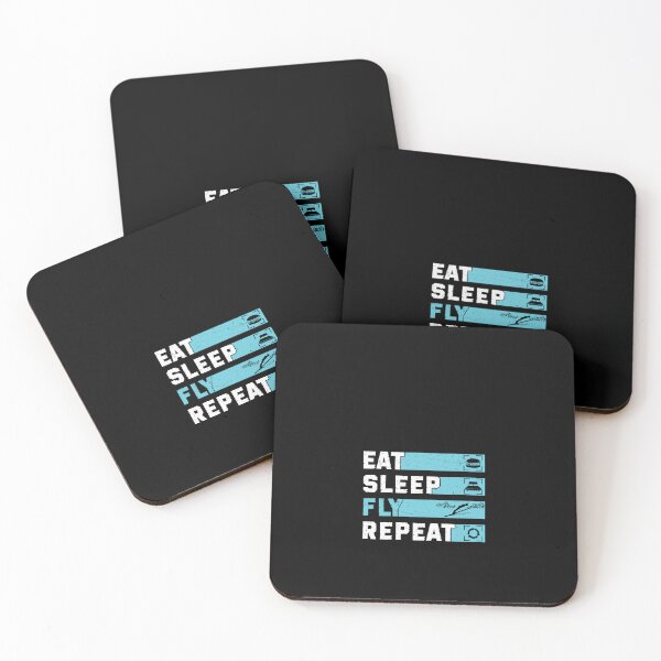 Item preview, Eat Sleep Fly Repeat Ski Jumping Funny Ski Flies designed and sold by StrongShirts.
