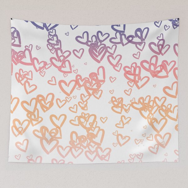 Item preview, Hearts Gradient - Sunset designed and sold by FinapplePudding.
