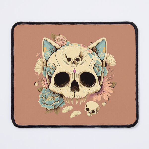 Item preview, cat skull designed and sold by FedoraDesign.