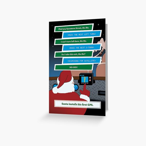 Santa Installs a GPS Greeting Card