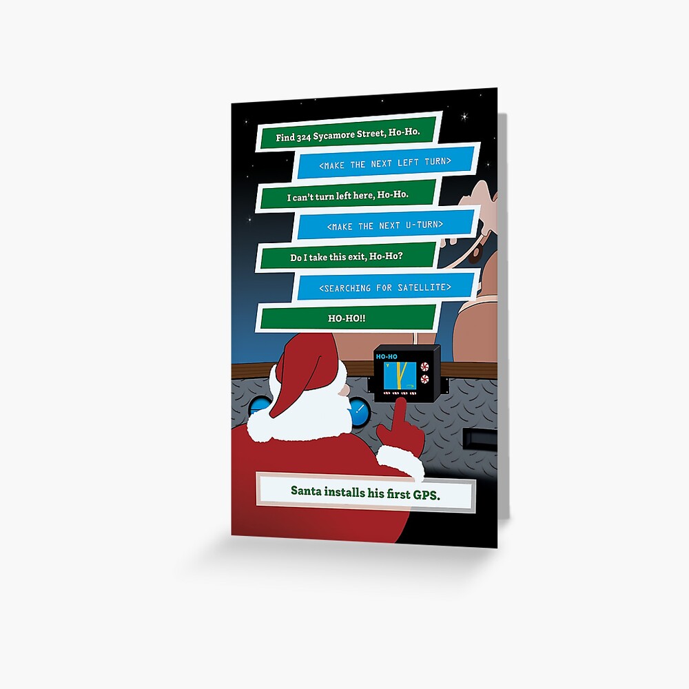 Santa Installs a GPS Greeting Card