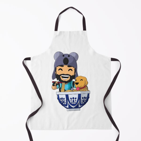 Item preview, Funny Boy & Pet Dog In Bowl Think Noodles Art Gaming designed and sold by MLMapparel.