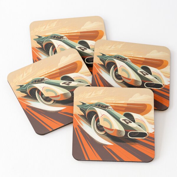 Item preview, Vintage Illustration Colorful Speed Car Formel One Futuristic designed and sold by HRMNY25.