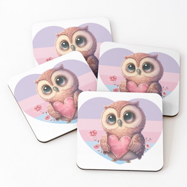 Item preview, Chibi Valentine's Day Owl designed and sold by PBJArt.