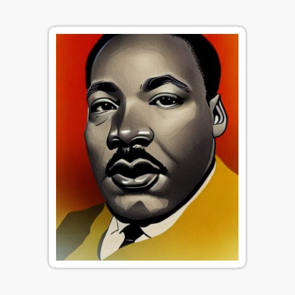&ldquo;Martin Luther King jr. " Sticker for Sale by WiiWake | Redbubble
