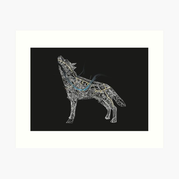 Item preview, Basel Citymap Artwork | LOUP (wolverine) designed and sold by procreaction.
