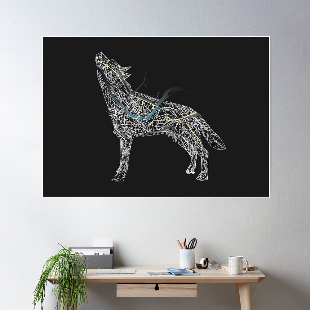 Basel Citymap Artwork | LOUP (wolverine) Poster