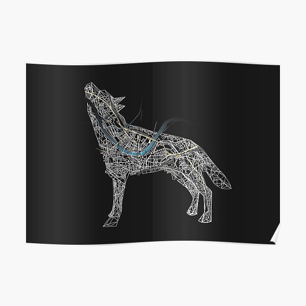 Basel Citymap Artwork | LOUP (wolverine) Poster
