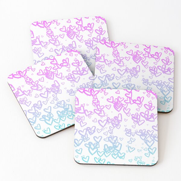 Item preview, Hearts Gradient - Light Blue designed and sold by FinapplePudding.