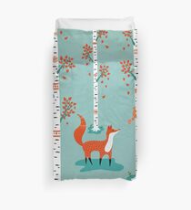 Fox - Eichhörnchen - Birken - Fall Bettbezug