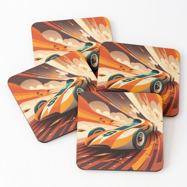 Item preview, Vintage Illustration Colorful Speed Car Formel One Futuristic designed and sold by HRMNY25.