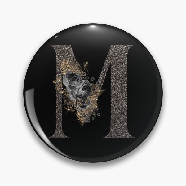 Item preview, Rose Gold Floral Monogram M designed and sold by ModernStyleBoho.