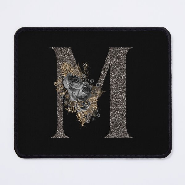 Item preview, Rose Gold Floral Monogram M designed and sold by ModernStyleBoho.