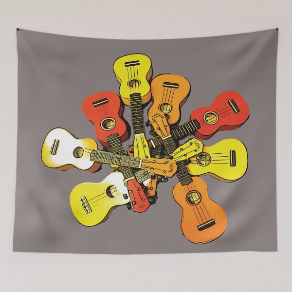 Item preview, Ukulele Assembly - Colorful Ukuleles designed and sold by piesdesignart.