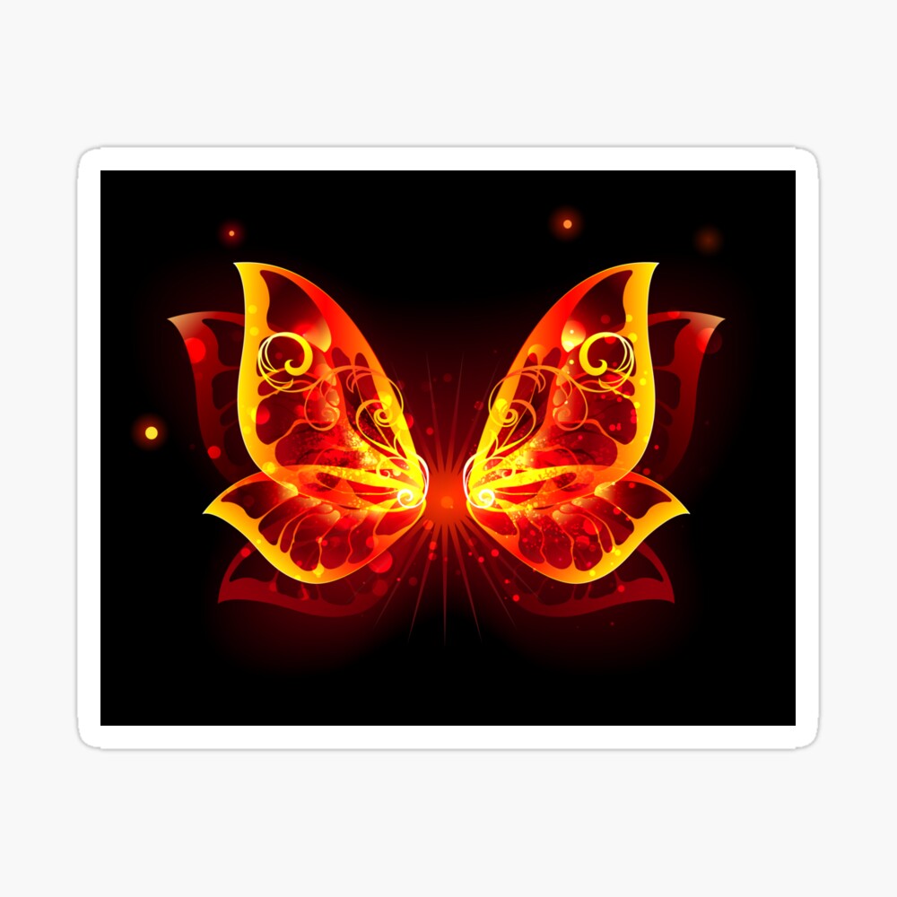 fire wings of butterfly fiery wings photographic print by blackmoon9 redbubble