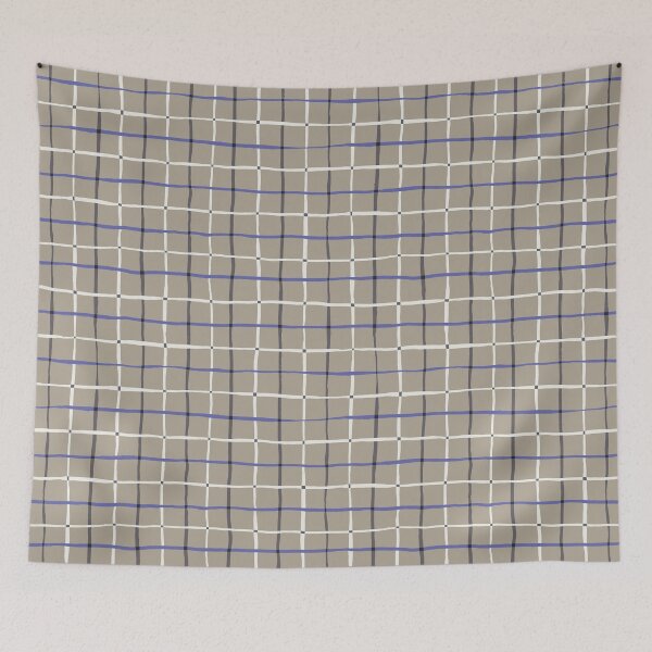 Item preview, Very peri and brown tattersall plaid designed and sold by marufemia.