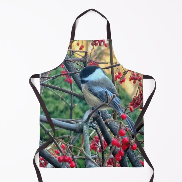Item preview, Black-Capped Chickadee in the Red Berries designed and sold by SXW Designs.