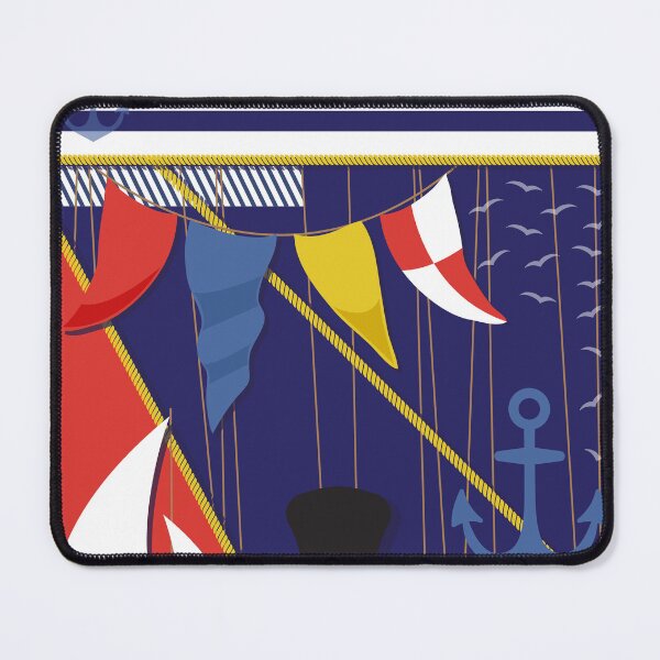 Item preview, Nautical Yachting Maritime Flags and Stripes Pattern designed and sold by HotHibiscus.